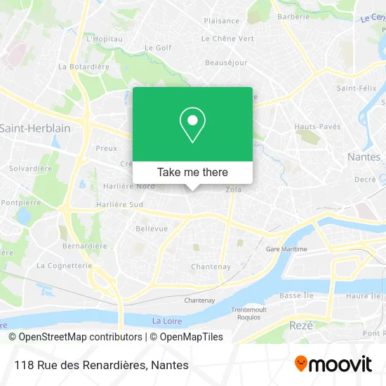 Mapa 118 Rue des Renardières