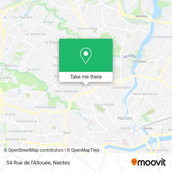 Mapa 54 Rue de l'Allouée