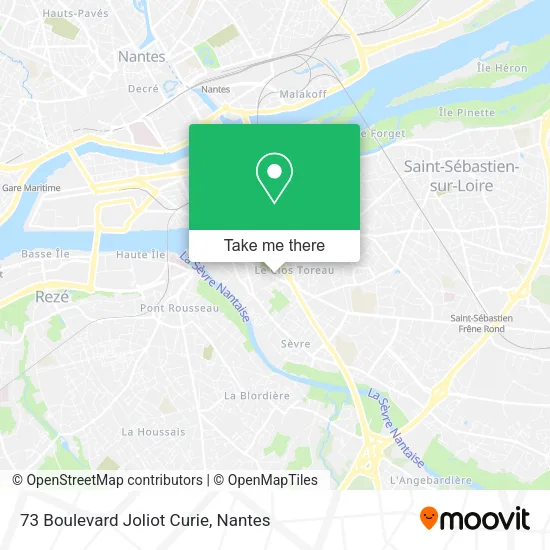 Mapa 73 Boulevard Joliot Curie