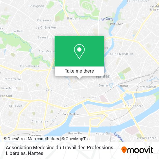 Association Médecine du Travail des Professions Libérales map