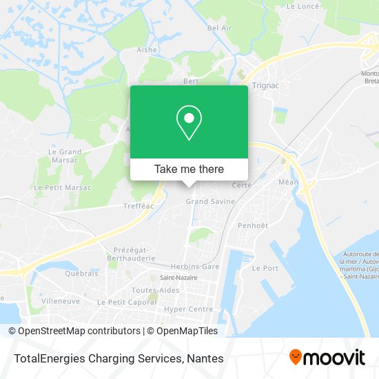 Mapa TotalEnergies Charging Services