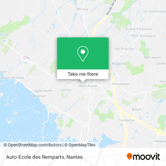 Mapa Auto-Ecole des Remparts