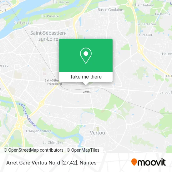 Mapa Arrêt Gare Vertou Nord [27,42]