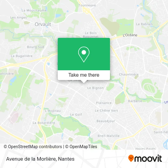 Mapa Avenue de la Morlière