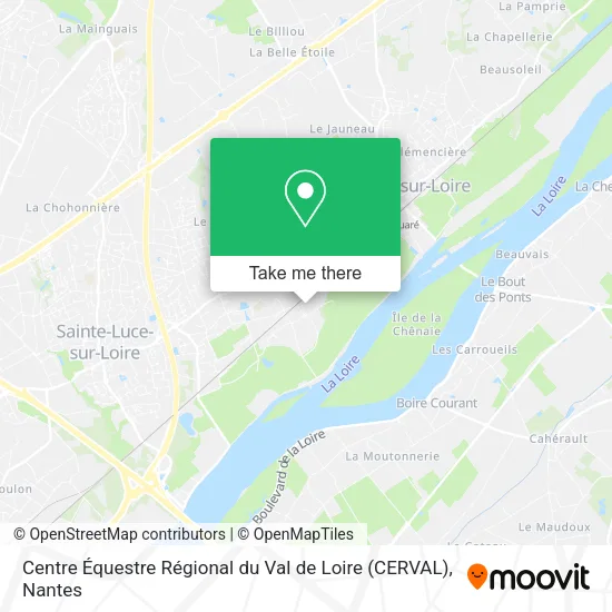 Mapa Centre Équestre Régional du Val de Loire (CERVAL)
