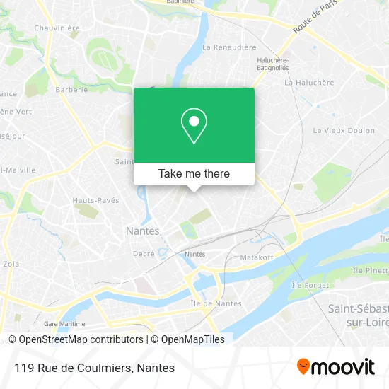 Mapa 119 Rue de Coulmiers