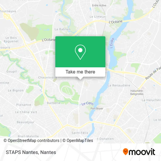 STAPS Nantes map