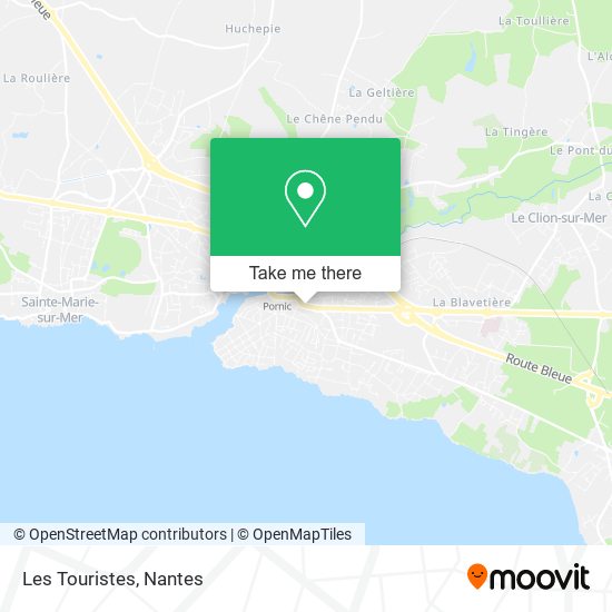 Les Touristes map