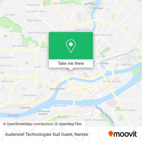 Audensiel Technologies Sud Ouest map