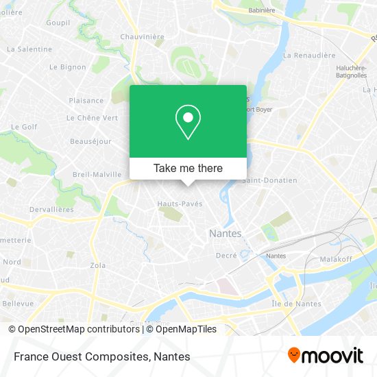 France Ouest Composites map