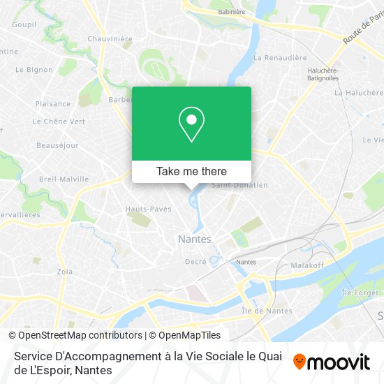 Service D'Accompagnement à la Vie Sociale le Quai de L'Espoir map