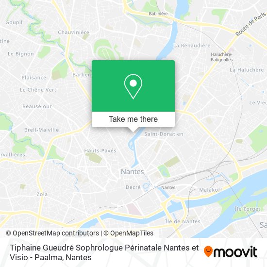 Mapa Tiphaine Gueudré Sophrologue Périnatale Nantes et Visio - Paalma