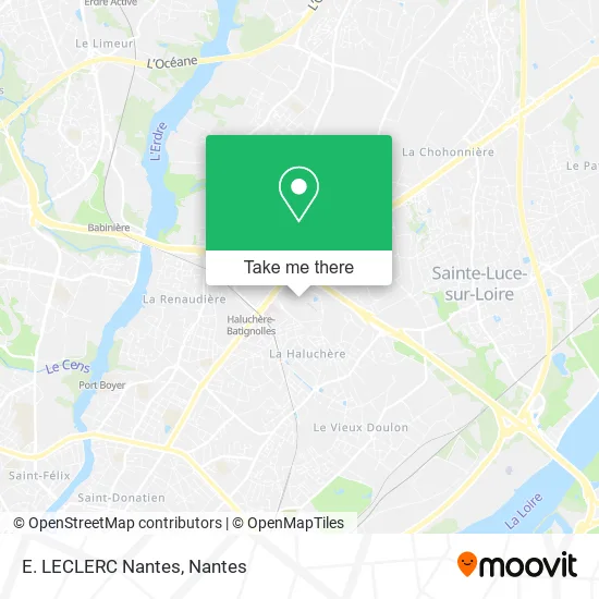 E. LECLERC Nantes map
