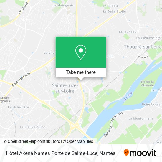 Hôtel Akena Nantes Porte de Sainte-Luce map