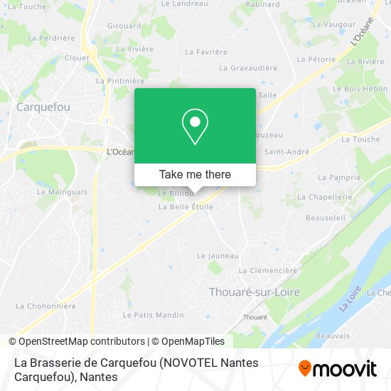 Mapa La Brasserie de Carquefou (NOVOTEL Nantes Carquefou)