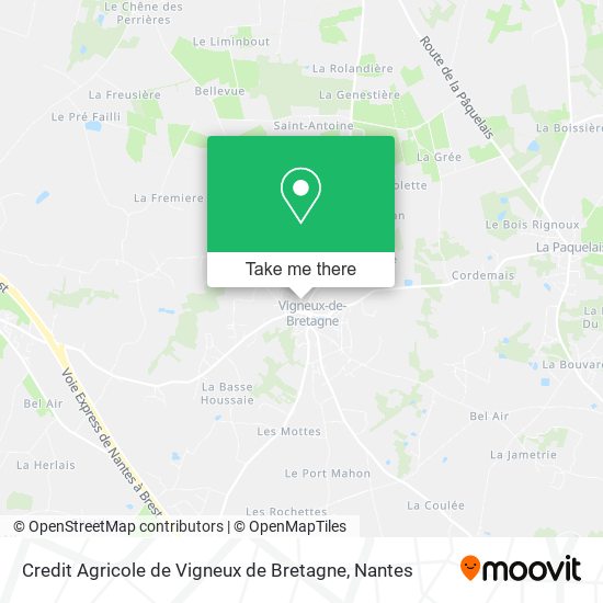 Mapa Credit Agricole de Vigneux de Bretagne