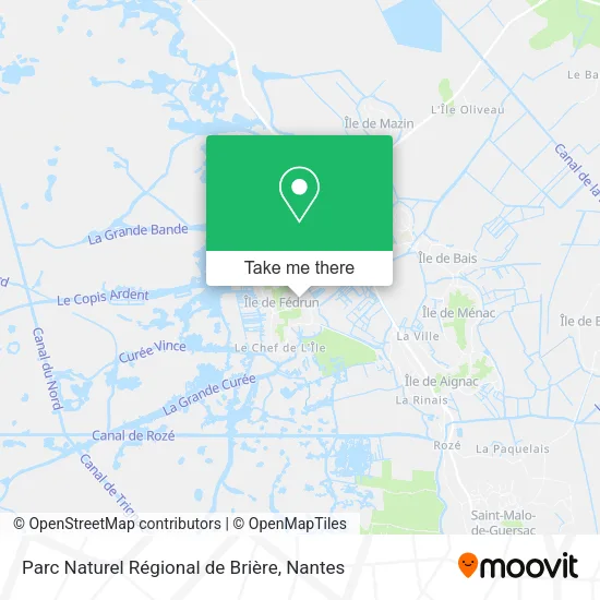 Parc Naturel Régional de Brière map