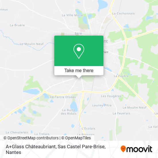 A+Glass Châteaubriant, Sas Castel Pare-Brise map