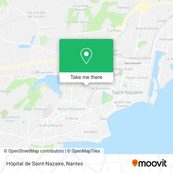 Mapa Hôpital de Saint-Nazaire