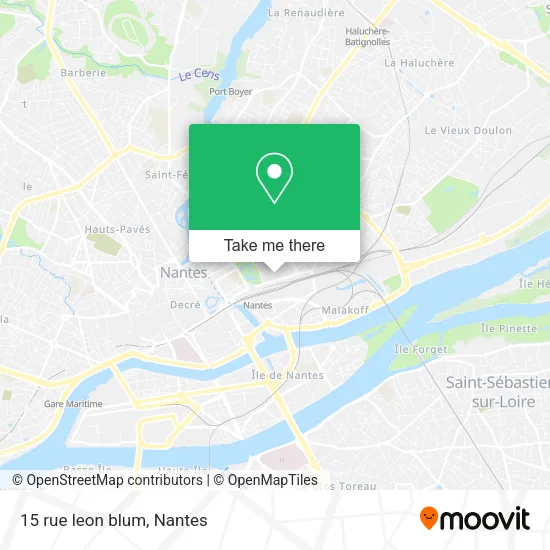 Mapa 15 rue leon blum
