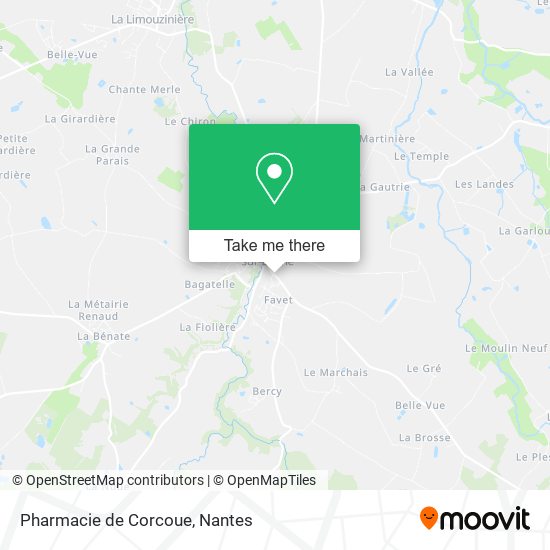 Pharmacie de Corcoue map