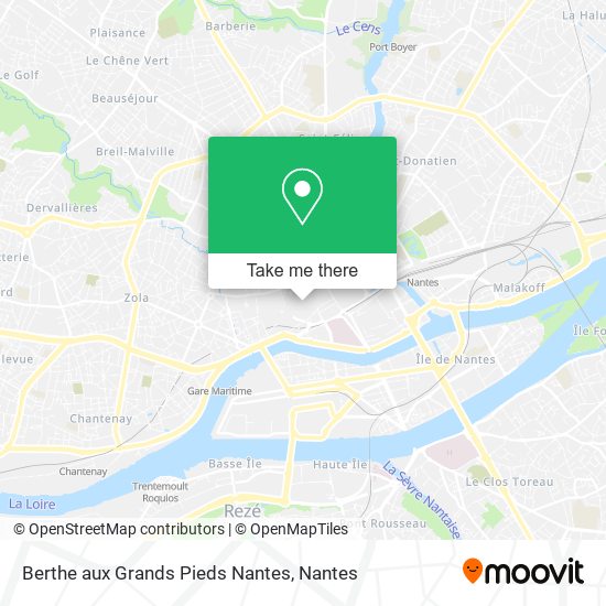 Mapa Berthe aux Grands Pieds Nantes