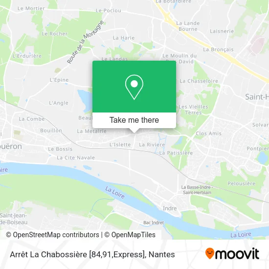 Mapa Arrêt La Chabossière [84,91,Express]