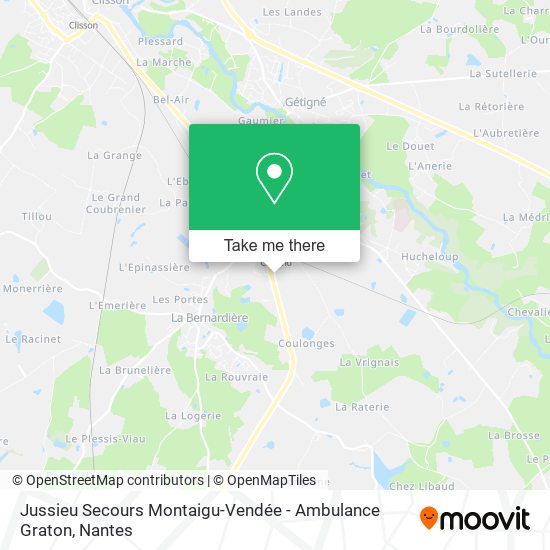 Jussieu Secours Montaigu-Vendée - Ambulance Graton map