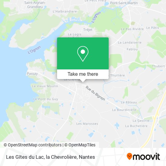 Les Gîtes du Lac, la Chevrolière map