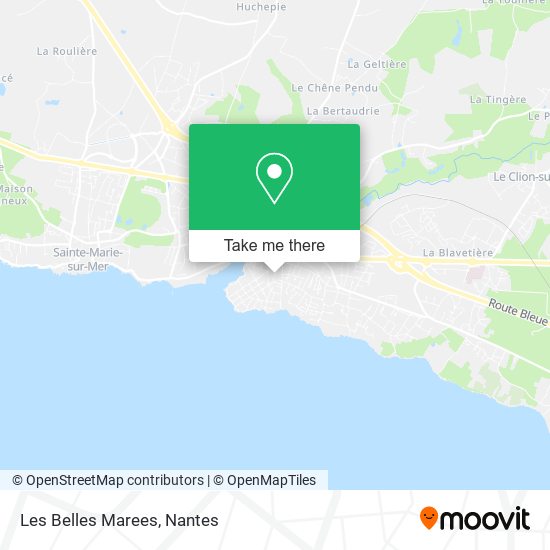 Les Belles Marees map