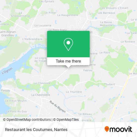 Restaurant les Coutumes map