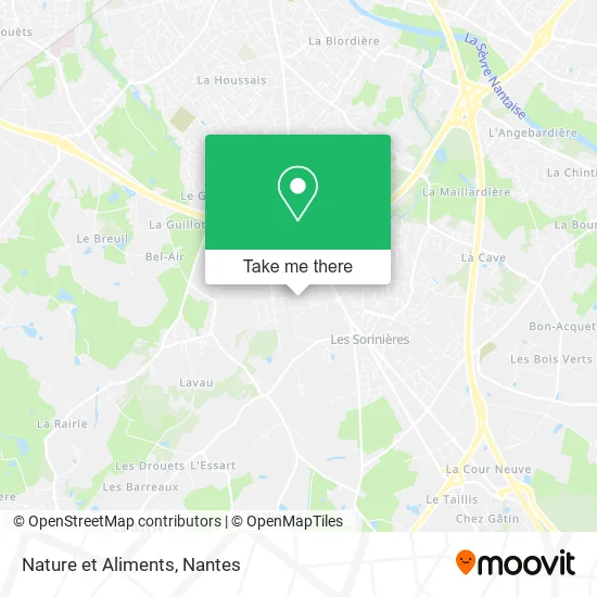 Nature et Aliments map