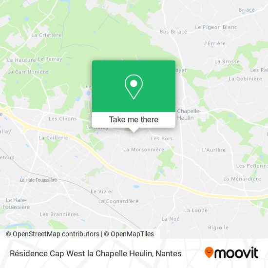 Résidence Cap West la Chapelle Heulin map