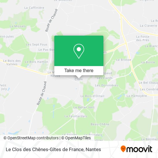 Le Clos des Chênes-Gîtes de France map