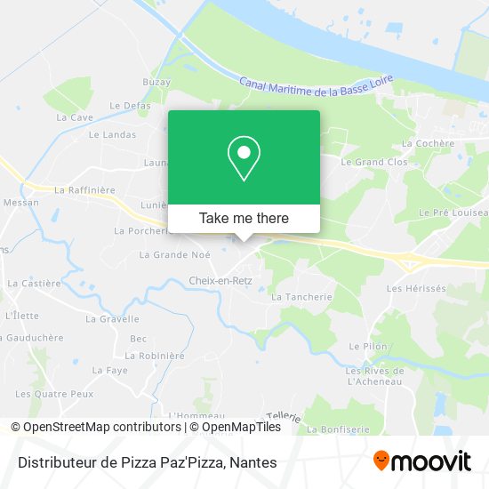 Distributeur de Pizza Paz'Pizza map