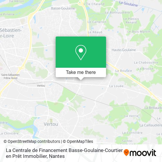 Mapa La Centrale de Financement Basse-Goulaine-Courtier en Prêt Immobilier