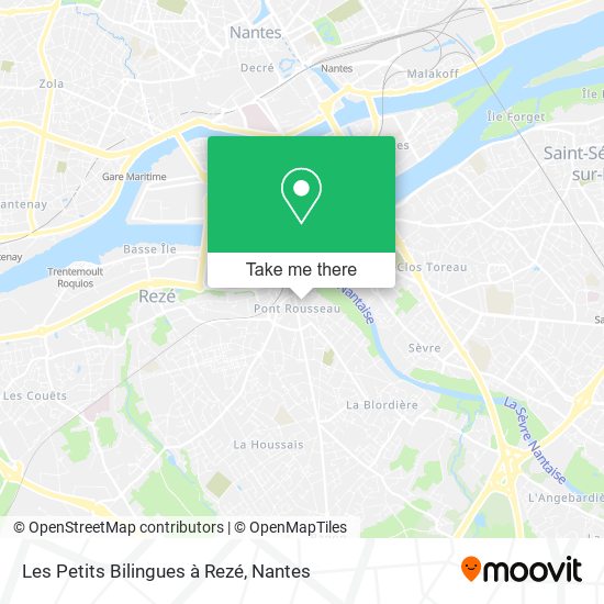 Les Petits Bilingues à Rezé map