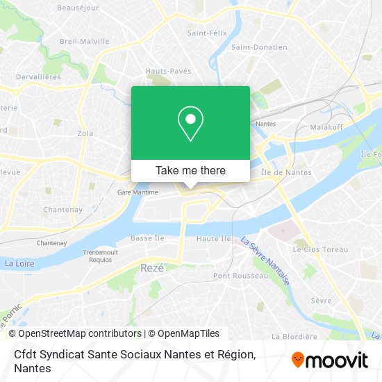 Cfdt Syndicat Sante Sociaux Nantes et Région map