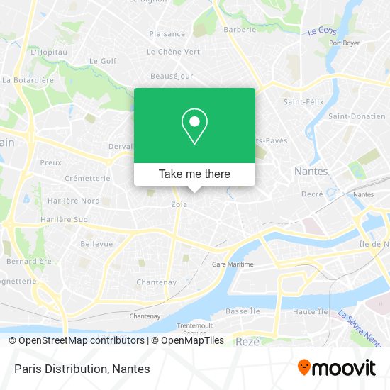 Paris Distribution map