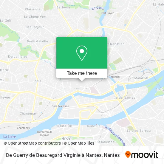 Mapa De Guerry de Beauregard Virginie à Nantes