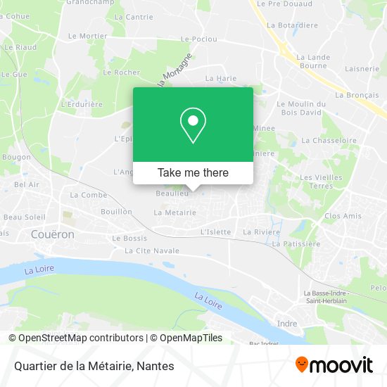 Mapa Quartier de la Métairie
