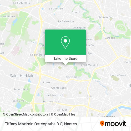 Tiffany Maximin Ostéopathe D.O map