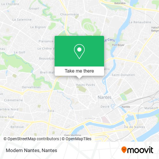 Modem Nantes map