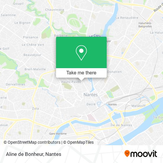 Aline de Bonheur map