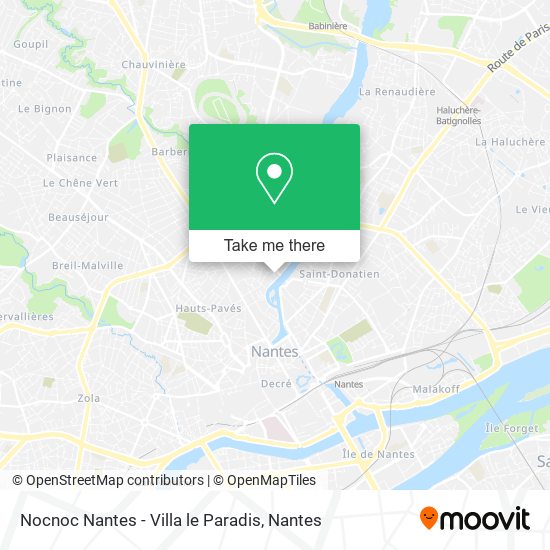 Nocnoc Nantes - Villa le Paradis map