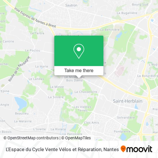 Mapa L'Espace du Cycle Vente Vélos et Réparation