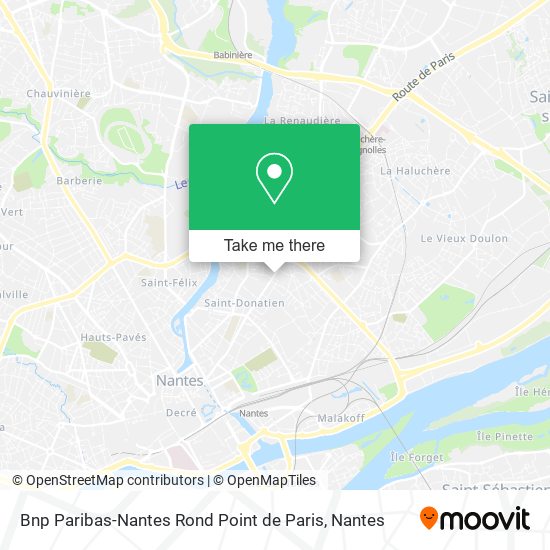 Mapa Bnp Paribas-Nantes Rond Point de Paris