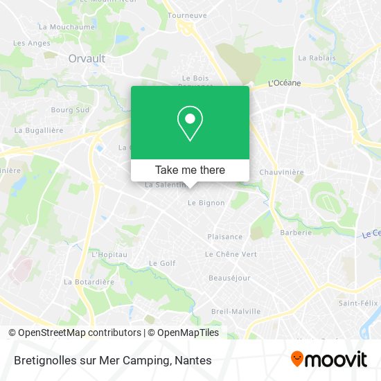 Bretignolles sur Mer Camping map