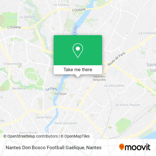 Nantes Don Bosco Football Gaélique map