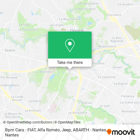 Bpm Cars - FIAT, Alfa Roméo, Jeep, ABARTH - Nantes map